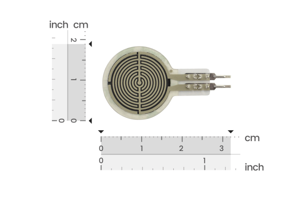 Thin Film Pressure Sensor RP-C18.3-ST, 0.4mm, 20g-6kg Range