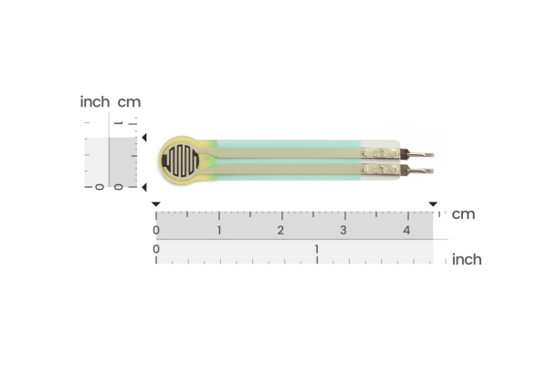 Thin Film Pressure Sensor RP-C7.6-LT, 7.6mm, 30g-1.5kg Range