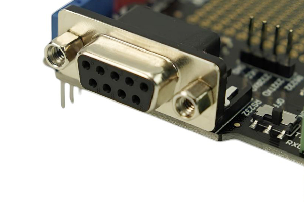 RS232 Shield for Arduino, DB9, 5V, Mode Switch, LED