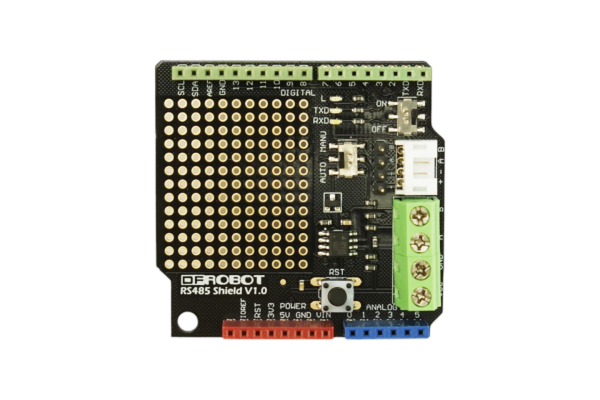 RS485 Shield for Arduino, Auto/Manual Mode, Gold PCB