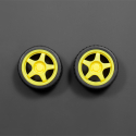 Rubber Wheel, A4WD and A2WD (Pair), 65mm Diameter, 26mm Width
