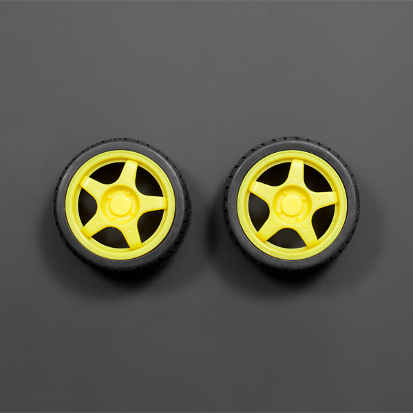 Rubber Wheel, A4WD and A2WD (Pair), 65mm Diameter, 26mm Width
