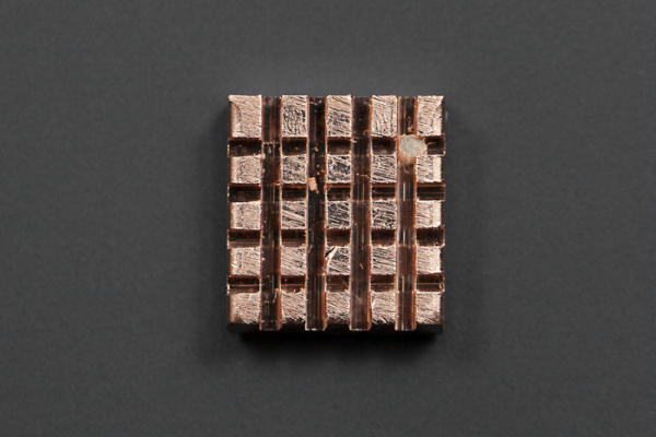 Pure Copper Heatsink, Self-Adhesive, 13.2x12.1mm, for SBCs