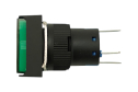 Lamp Press Button - Green, Self Locking, 5V~12V, 5M Pushes