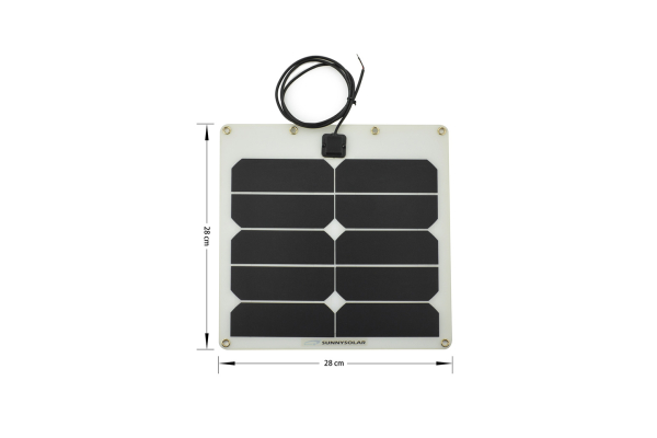Solar Panel 5V 2A Semi Flexible, 21% Efficiency, Waterproof, 10W