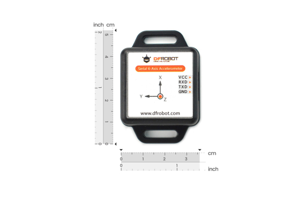 Accelerometer, 6-Axis, Serial, 3.3-5V, 0.05° Accuracy, Arduino