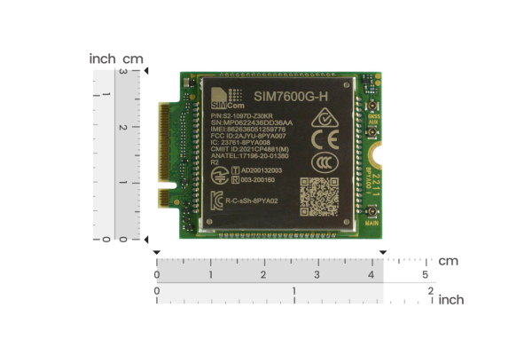 4G Communication Module SIM7600G-H-M2, 150Mbps DL, GNSS, M.2 B KEY