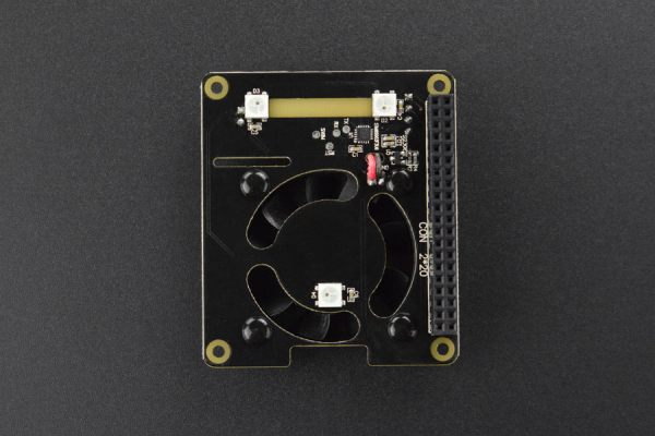 Smart Cooling Hat For Raspberry Pi 4B, Auto Fan, RGB LEDs, OLED Display