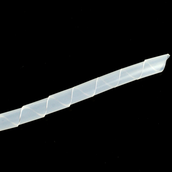 Spiral Cable Wrap, 12mm, White, 1m Length