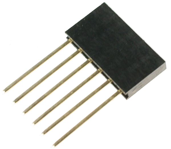 Stackable Header, 6 Pin, Extra Long Legs, 0.1" Spacing