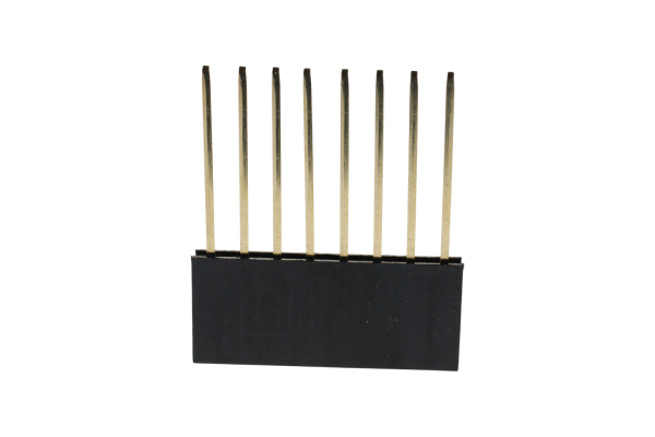 Stackable Header (Extended) - 8 Pin, 0.1" Spacing, 14.5mm Pins