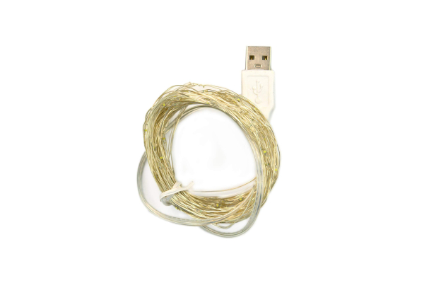 Star Series LED Strand - 100 White Pixels, 12V USB, Weatherproof