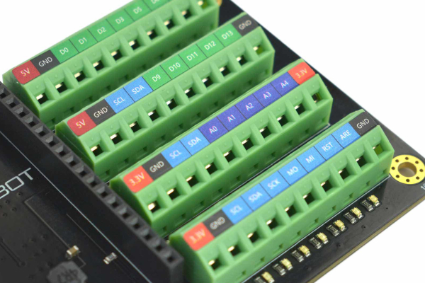 Terminal Block Board, FireBeetle 2 ESP32 E IoT Microcontroller