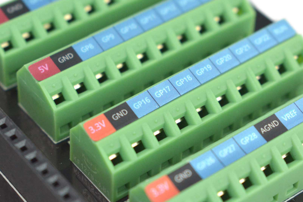 Terminal Block Board, Raspberry Pi Pico, 7-24V, GDI, LED Indicators