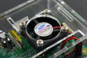 Transparent Acrylic Case for Raspberry Pi B+, 2B, 3B, with fan