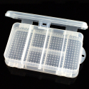Parts Box - Two-sided, 10 Compartments, Durable Plastic, Translucent