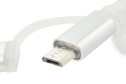 USB Cable, Type-C&Micro 2-in-1, 1m, 5V, 2A, Data Support