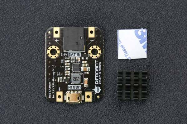 USB Charger, 7.4V LiPo, High Efficiency, 1A, LED Indicator