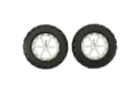 Wheel 42x19mm (Pair), Rubber Tire, Fits Mini Metal Gearmotors