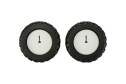 Wheel 42x19mm (Pair), Rubber Tire, Fits Mini Metal Gearmotors