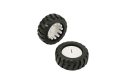 Wheel 42x19mm (Pair), Rubber Tire, Fits Mini Metal Gearmotors