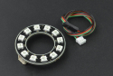 RGB LED Ring Lamp WS2812-12, 12 Beads, Full-Color, Cascadable