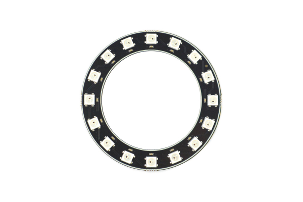 RGB LED Ring Lamp WS2812-16, Full-Color, 1-Wire, Cascadable