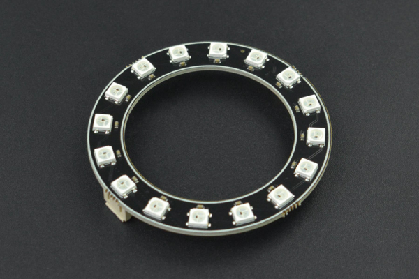 RGB LED Ring Lamp WS2812-16, Full-Color, 1-Wire, Cascadable