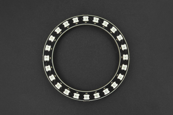 RGB LED Ring Lamp WS2812-24, Full-Color, 1-Wire, Cascadable