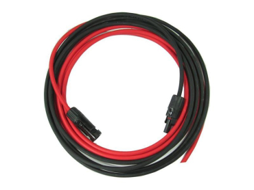 Returneret Solarkabel 6mm2 rød+sort med MC4-stik, 20m TIPA H1Z2Z2-K, dobbeltisolering, UV-beskyttelse (kopi)