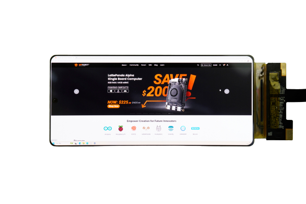 6.67'' Flexible AMOLED Display for LattePanda &amp; Raspberry Pi (2400x1080, 450cd/m², Bendable Screen)