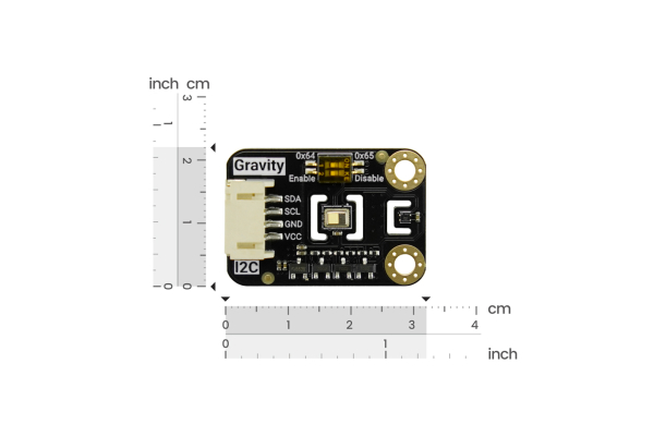 Gravity: STCC4 True Carbon Dioxide (CO2) Sensor (3-in-1 Air Quality Monitoring, 400 ~ 5000ppm)