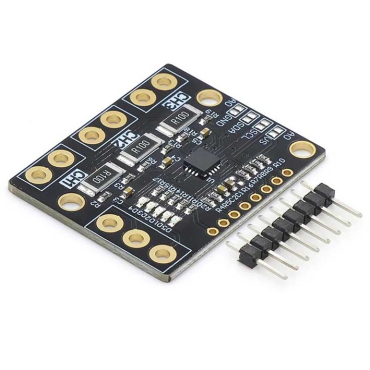 INA3221 3-kanals I2C strøm- og effektmonitor – sort board med pin-header