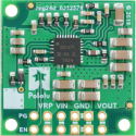 Pololu D36V50F9 – oversiden med SIC471-chip og tilslutninger PG, EN, VRP, VIN, GND, VOUT