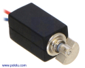 DC-vibrationsmotor 11,6×4,6×4,8 mm med gummikappe – set fra siden