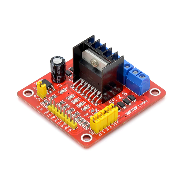 L298N dual H-bro motordriver – 2 DC-motorer eller 1 bipolær stepper